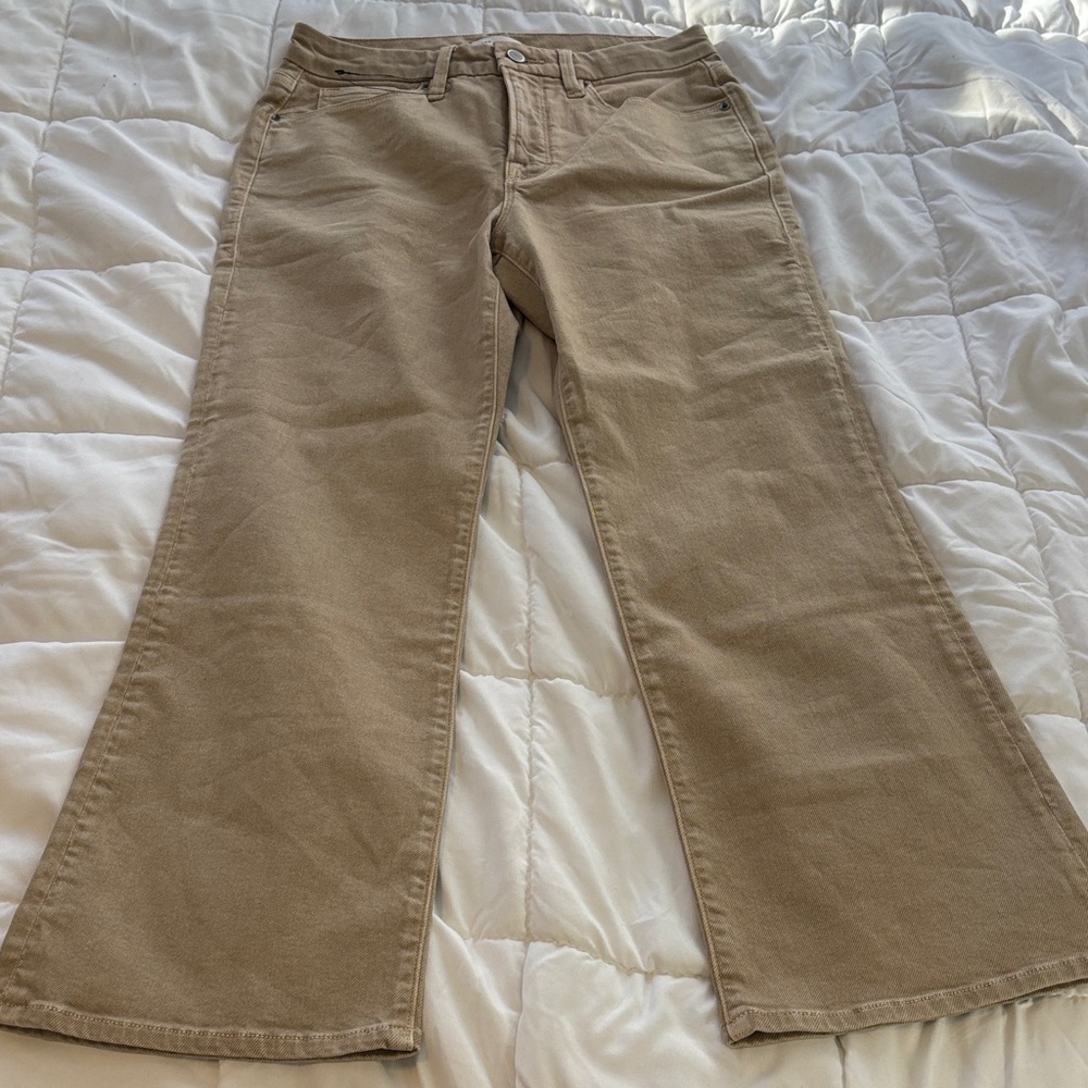 Good American Good Legs Crop Boot Leg jeans in Almond